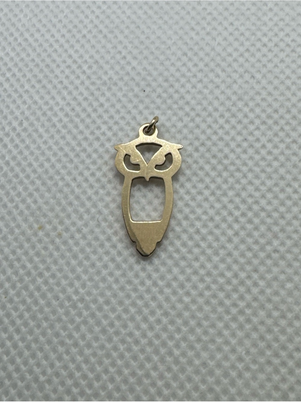 Vintage 10K Gold Owl Pendant Charm Necklace Minimalist owl Bird Magic Rare